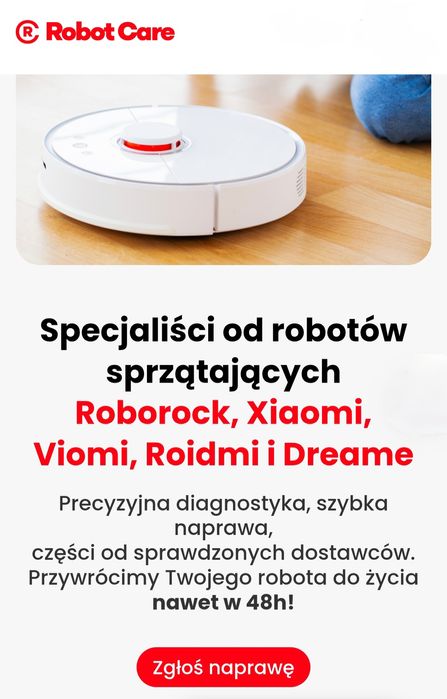 Naprawa serwis robotów odkurzaczy Roborock Xiaomi Viomi Roidmi Dreame