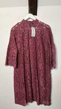 Nowa fioletowo-różowa koronkowa sukienka Reserved 42 XL