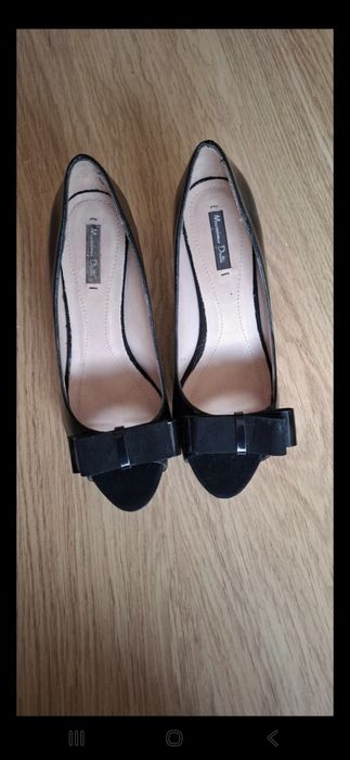 Sandálias salto alto pretas 37 - Massimo Dutti