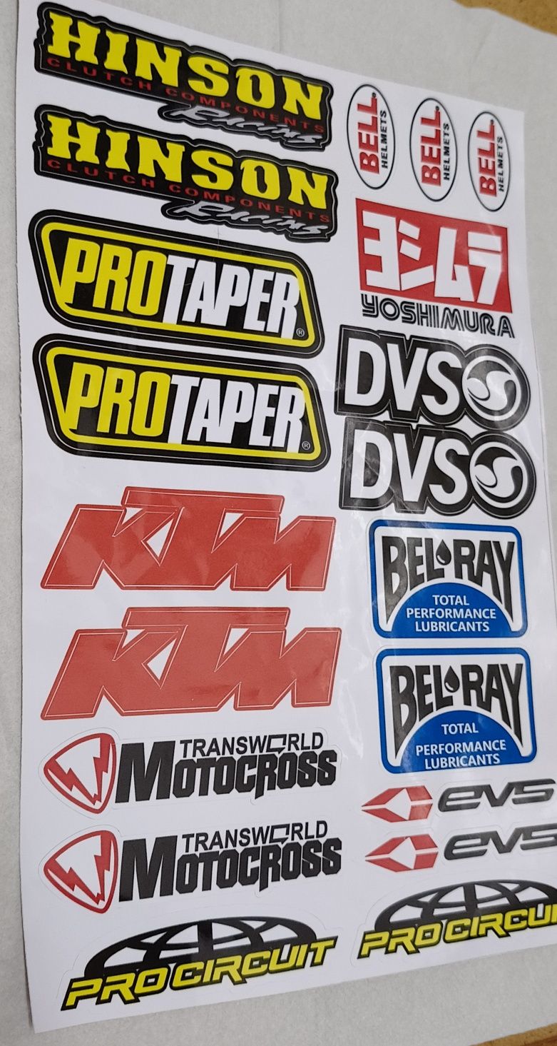 Pack de 20 Autocolantes Motard diversos