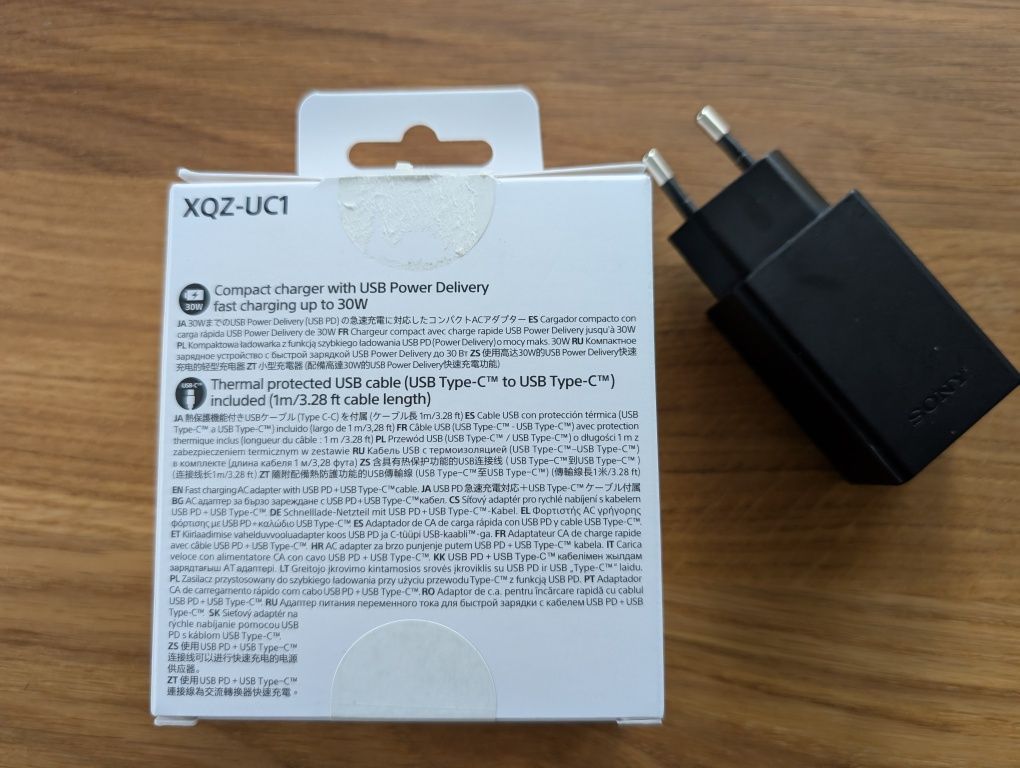 Oryginalna szybka ładowarka sieciowa 30W Sony XQZ-UC1 USB-C