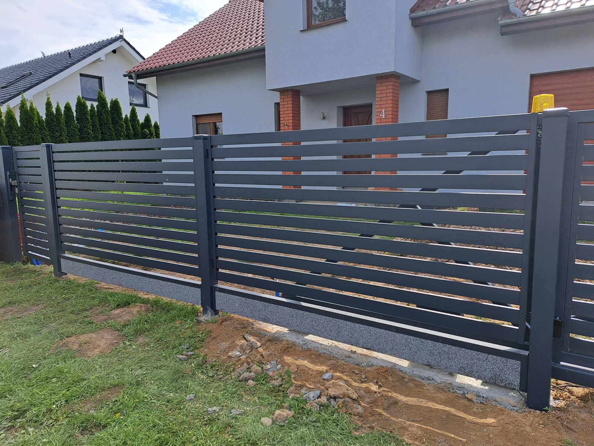 Ogrodzenie metalowe ogrodzenia płot przęsło furtka brama