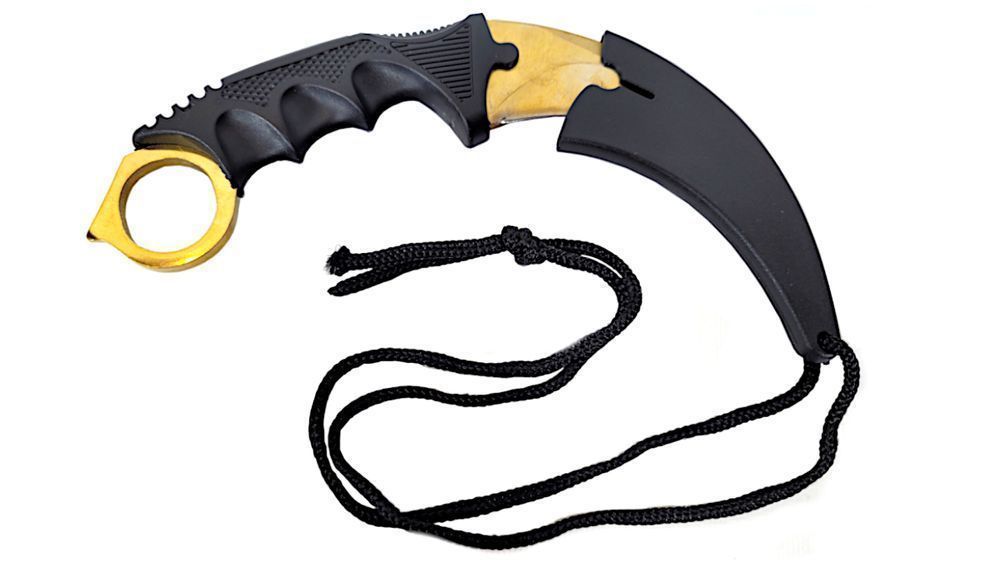 Nóż Karambit Złoty Cs:go Counter Strike Kolekcjonerski