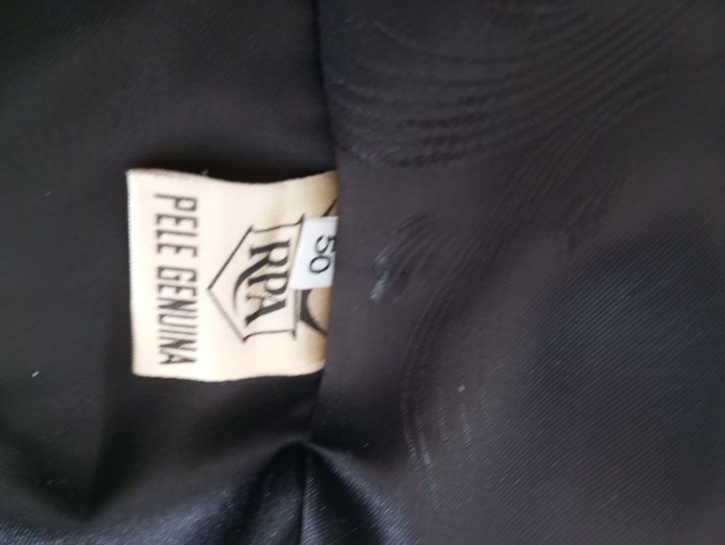 Casaco de pele preto