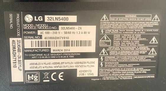 TELEWIZOR LG 32" LCD TV Dowóz Wniesienie Gryfów Śląski - Wrocław