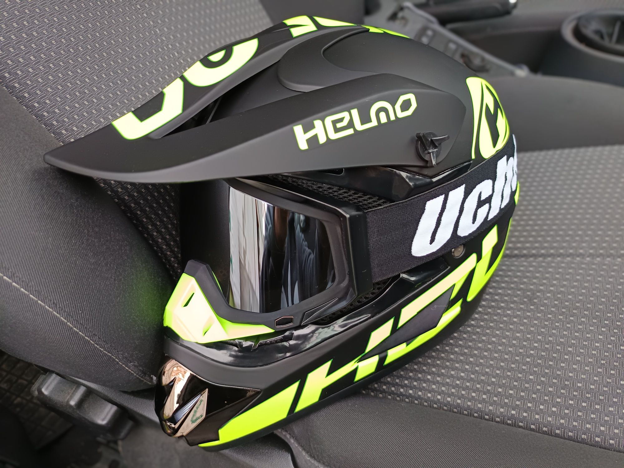 Kask na Cross Quad Rower Hulajnogę+ gogle
