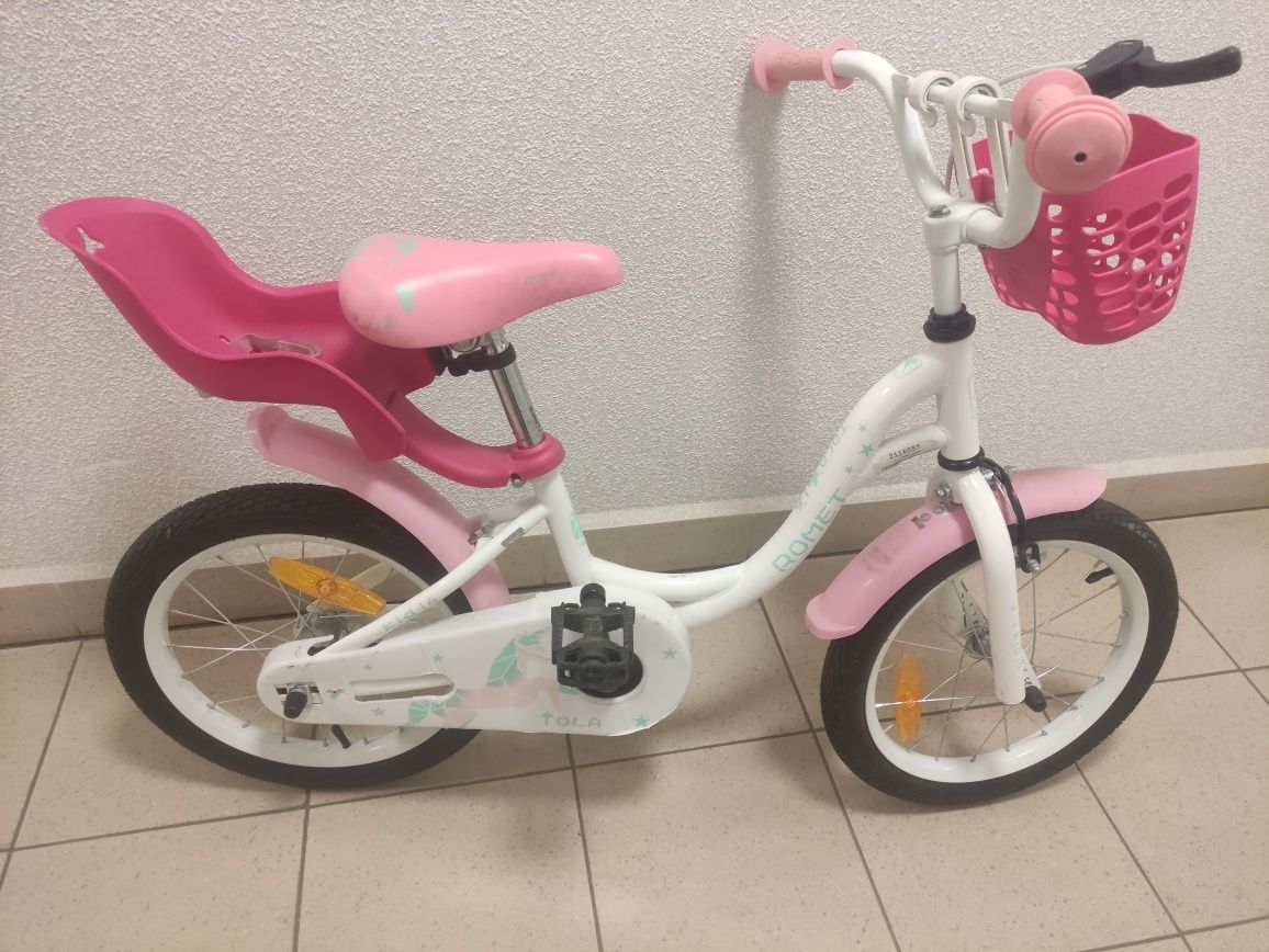 Romet Tola 16 rower dziecięcy koła 16'' różowo-bialy
