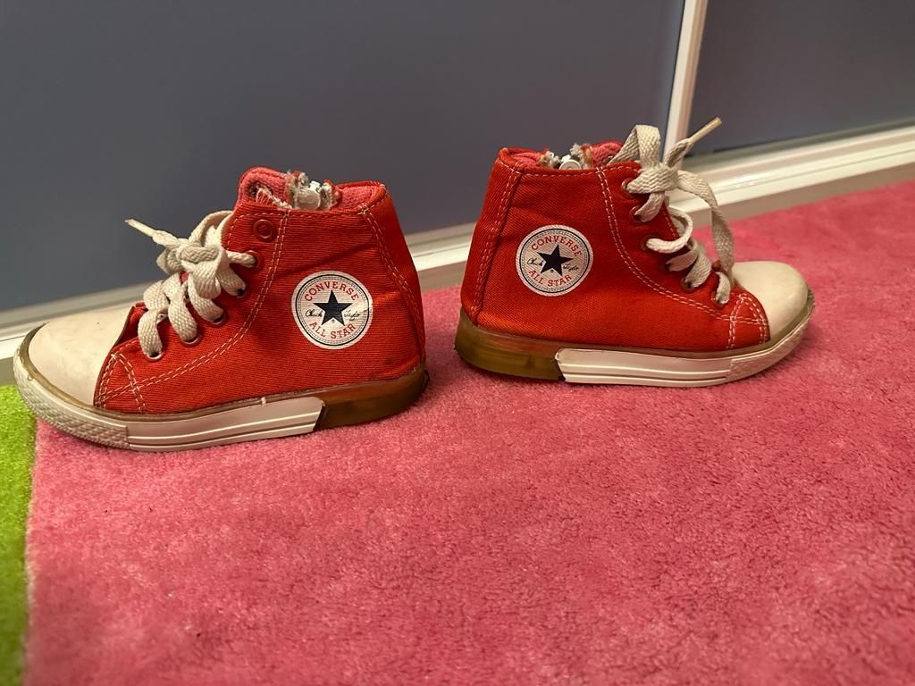 Trampki Converse All Star czerwone sznurowane sneakersy tenisówki