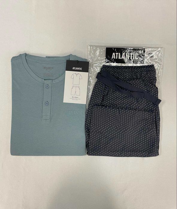 Піжама ATLANTIC/CORNETTE чоловіча футболка + шорти бавовна асортимент