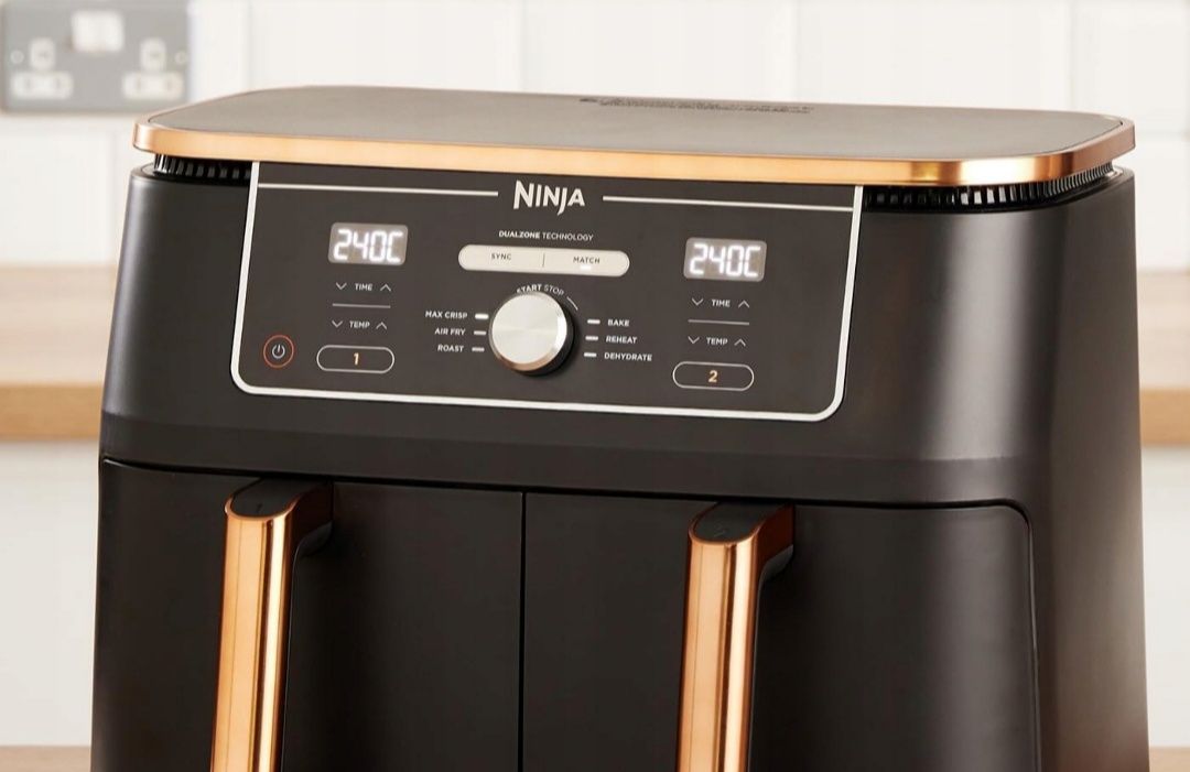 AirFryer frytkownica NINJA Foodi MAX Dual Zone AF400EUCP Czarno złoty