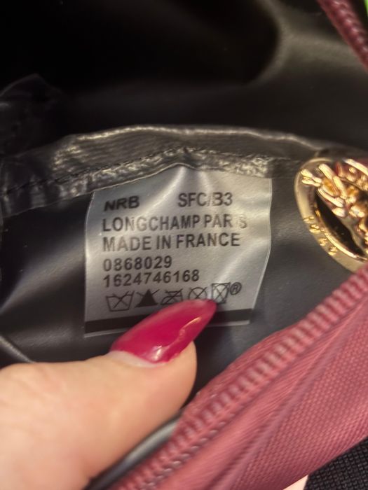 Mini Longchamp Bordô