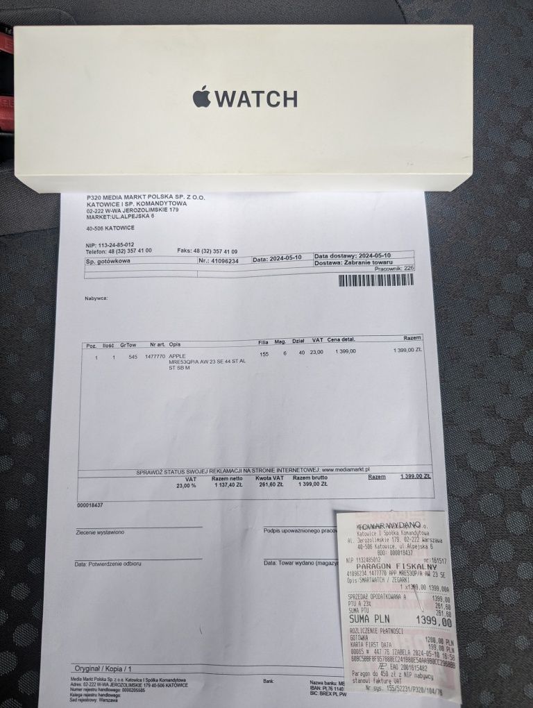 Apple Watch SE ( gen 2) 44 mm Starlight AL Star SB M/L GPS.