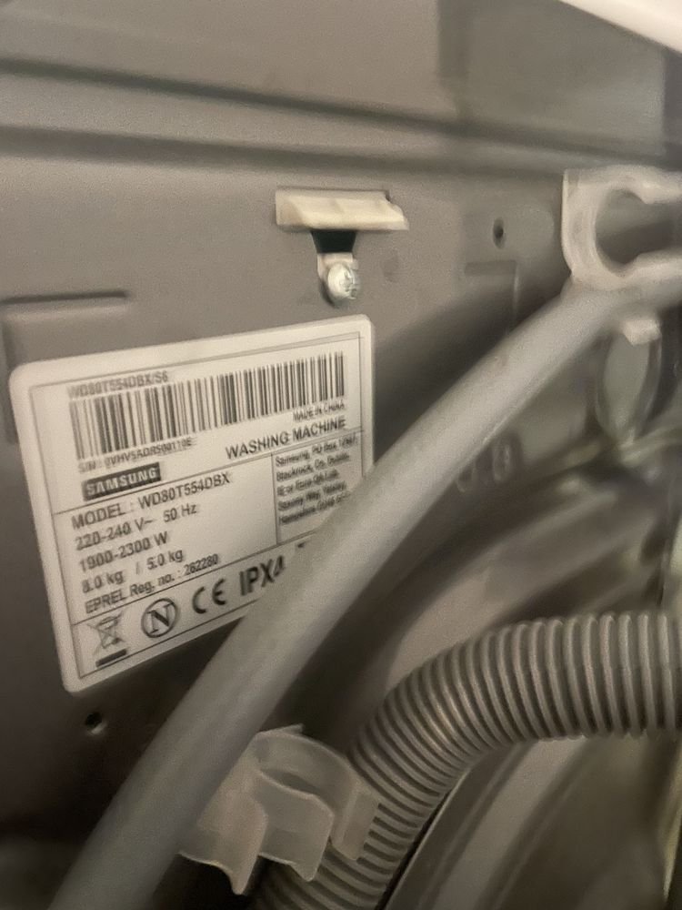 Pralko suszarka Samsung WD80T554DBX dostawa