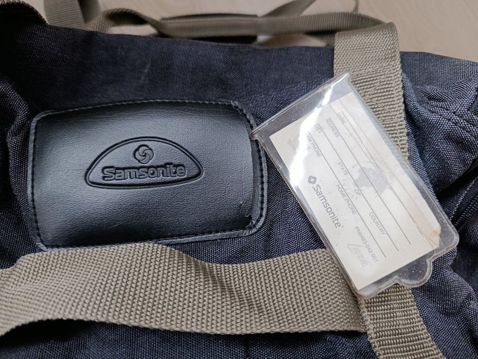 Samsonite torba podróżna weekendowa czarna popielata średniej wielkośc