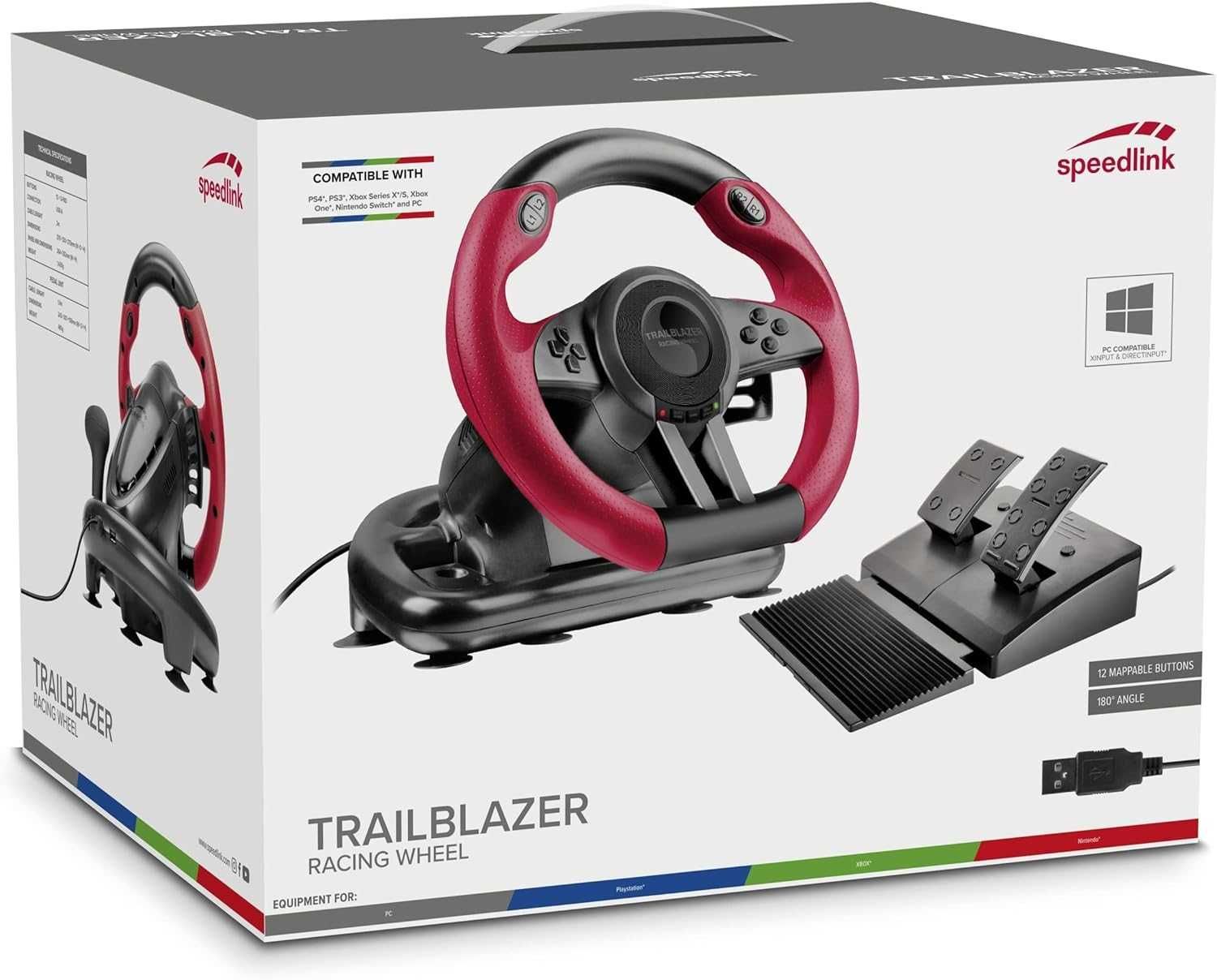 Speedlink TRAILBLAZER Racing Wheel Kierownica do gier PS3/4 XBOX NOWE