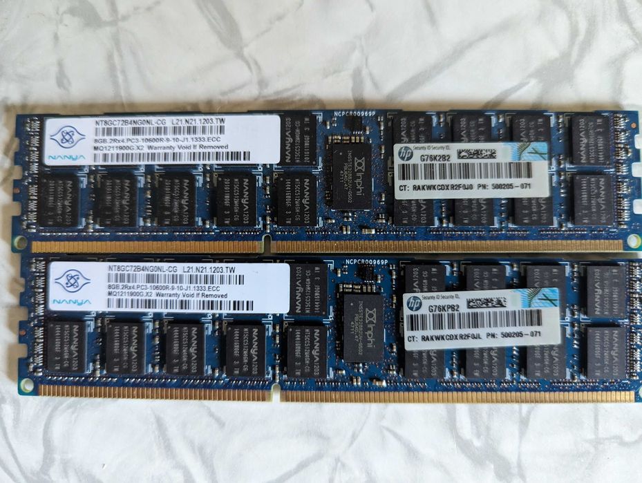 память сервера DDR 3 8GB PC3-10600R (8 од-64 GB )