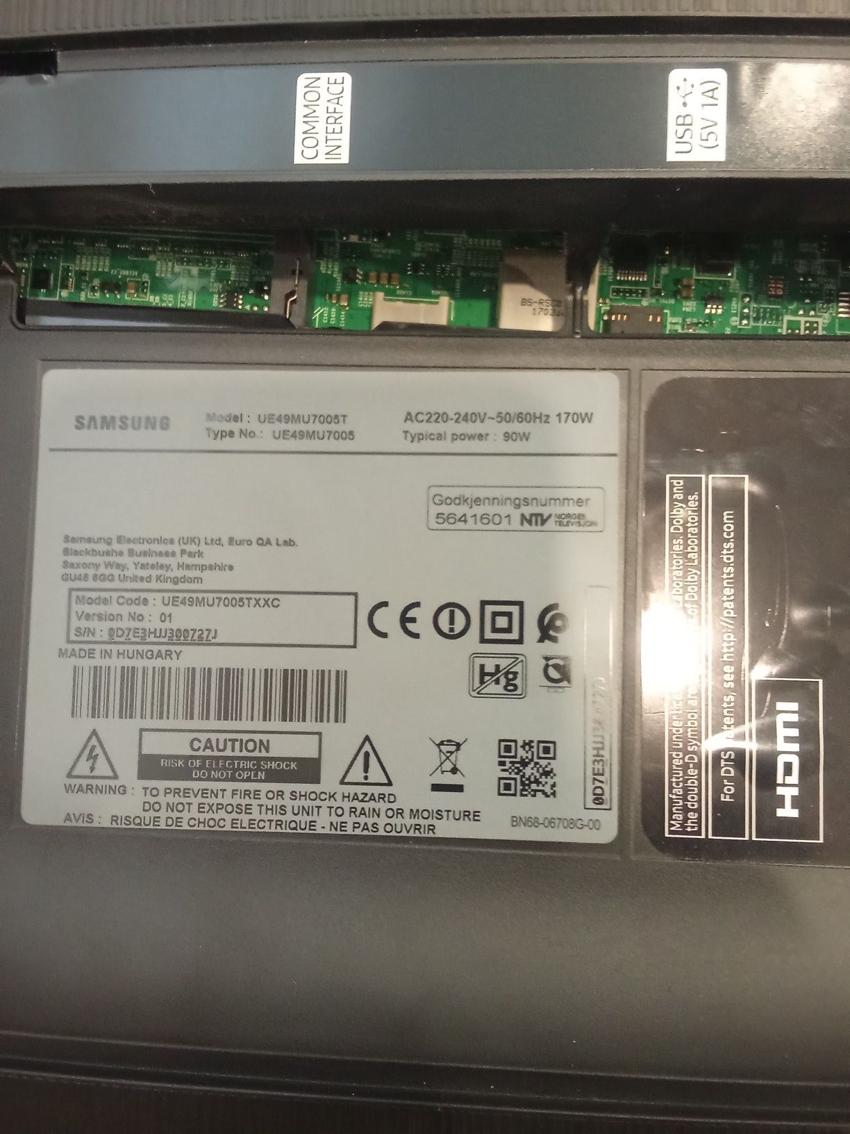 Peças para Smart TV Samsung