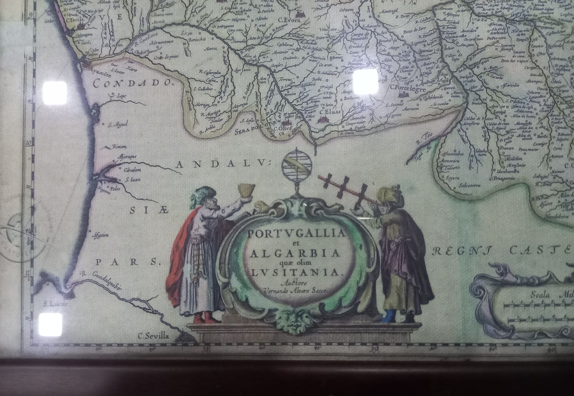 Mapa antigo de Portugal-J. JANSSONIUS / F. ÁLVARO SECO