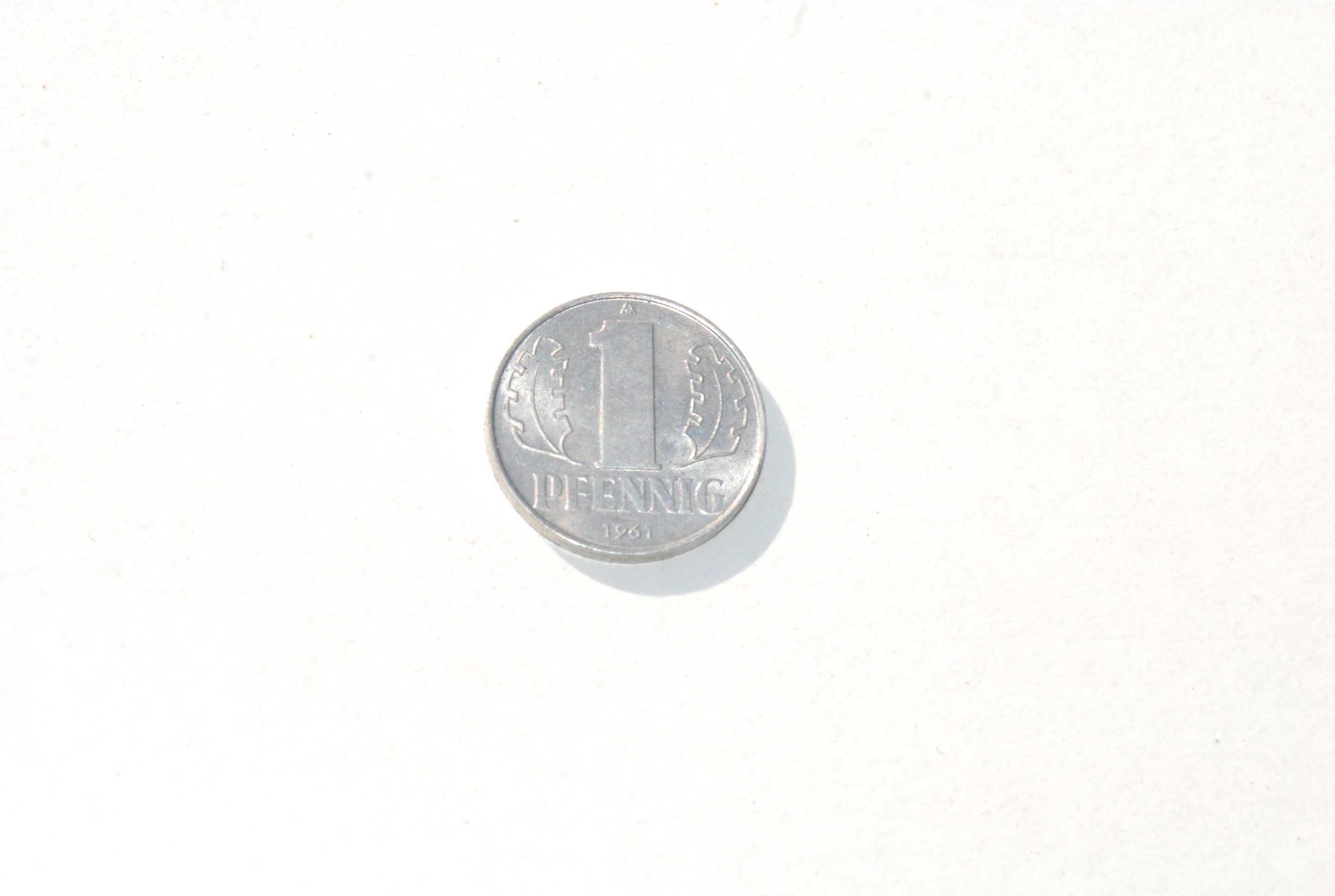 Stara moneta 1 Pfennig fenig 1961 Niemcy NRD unikat antyk