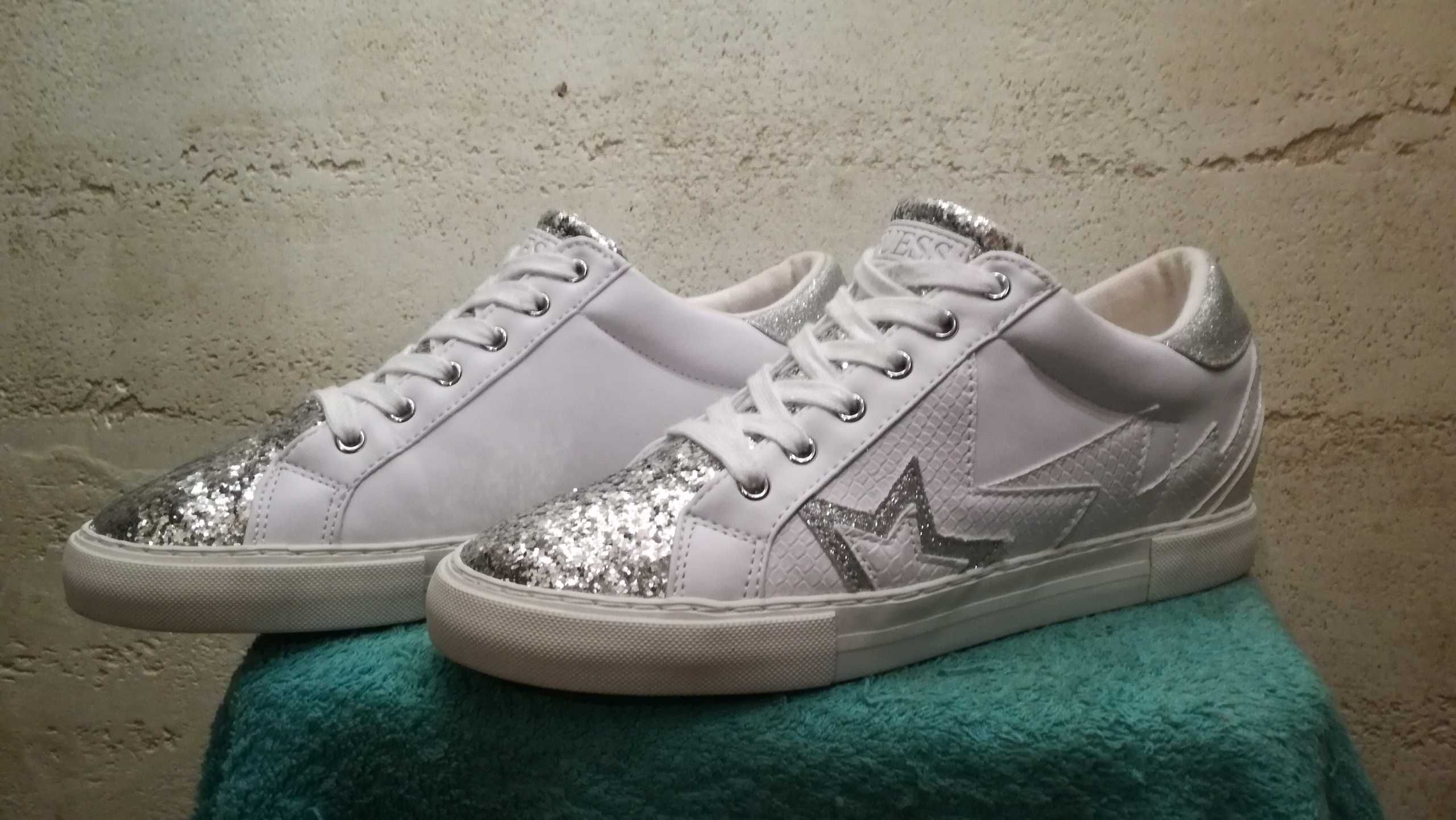Damskie sneakersy na koturnie GUESS r.40 stan idealny