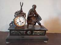 Relógio francês escultura séc XIX pêndulo