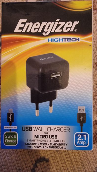 Carregador de parede USB Energizer Hightech (2.1 Amp).