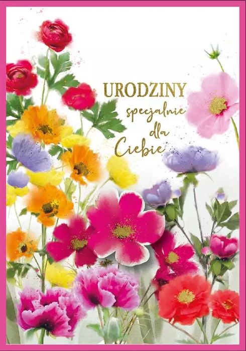 Karnet DK-1225 Urodziny (wymienne cyfry). Kukartka