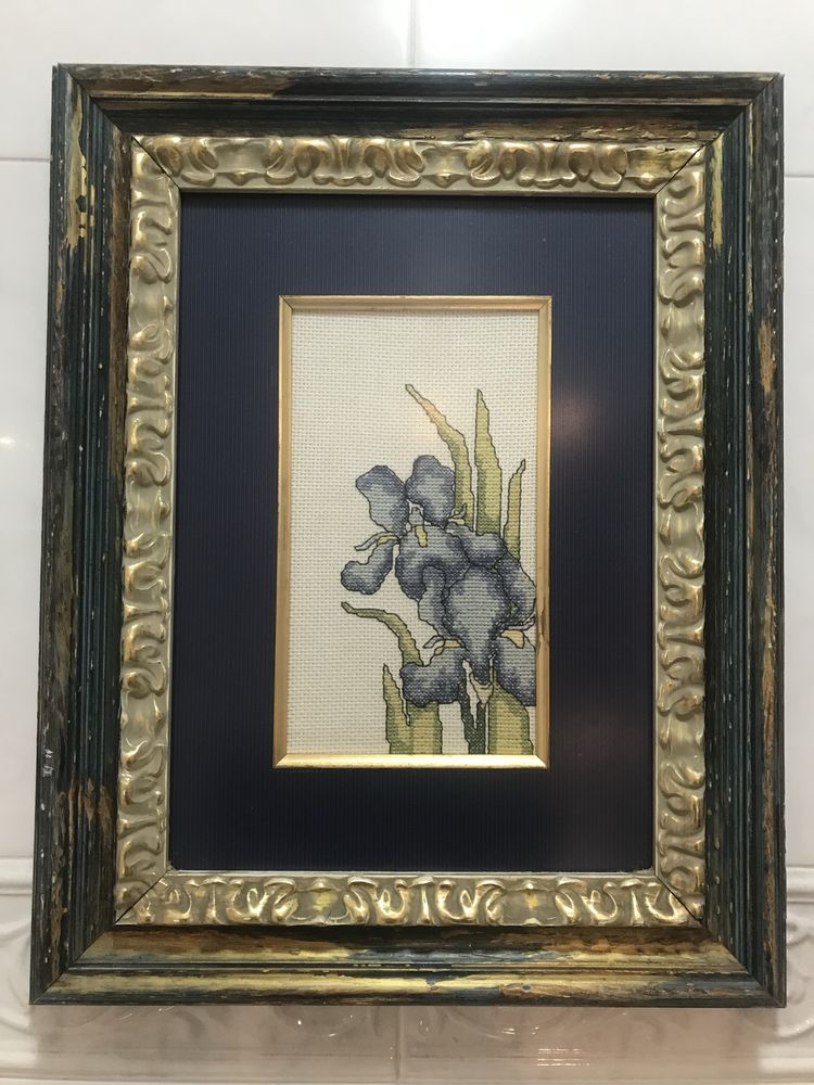 Quadros decorativos bordados à mão
