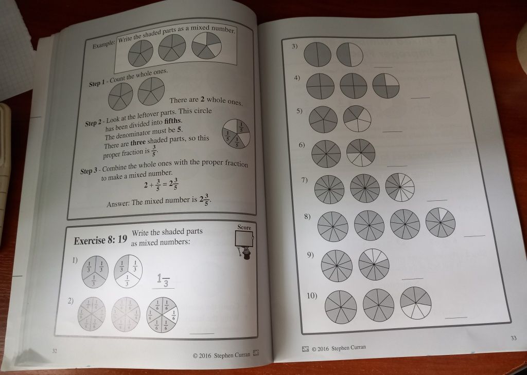 Робочий зошит на англійській мові. Maths. Математика, дроби