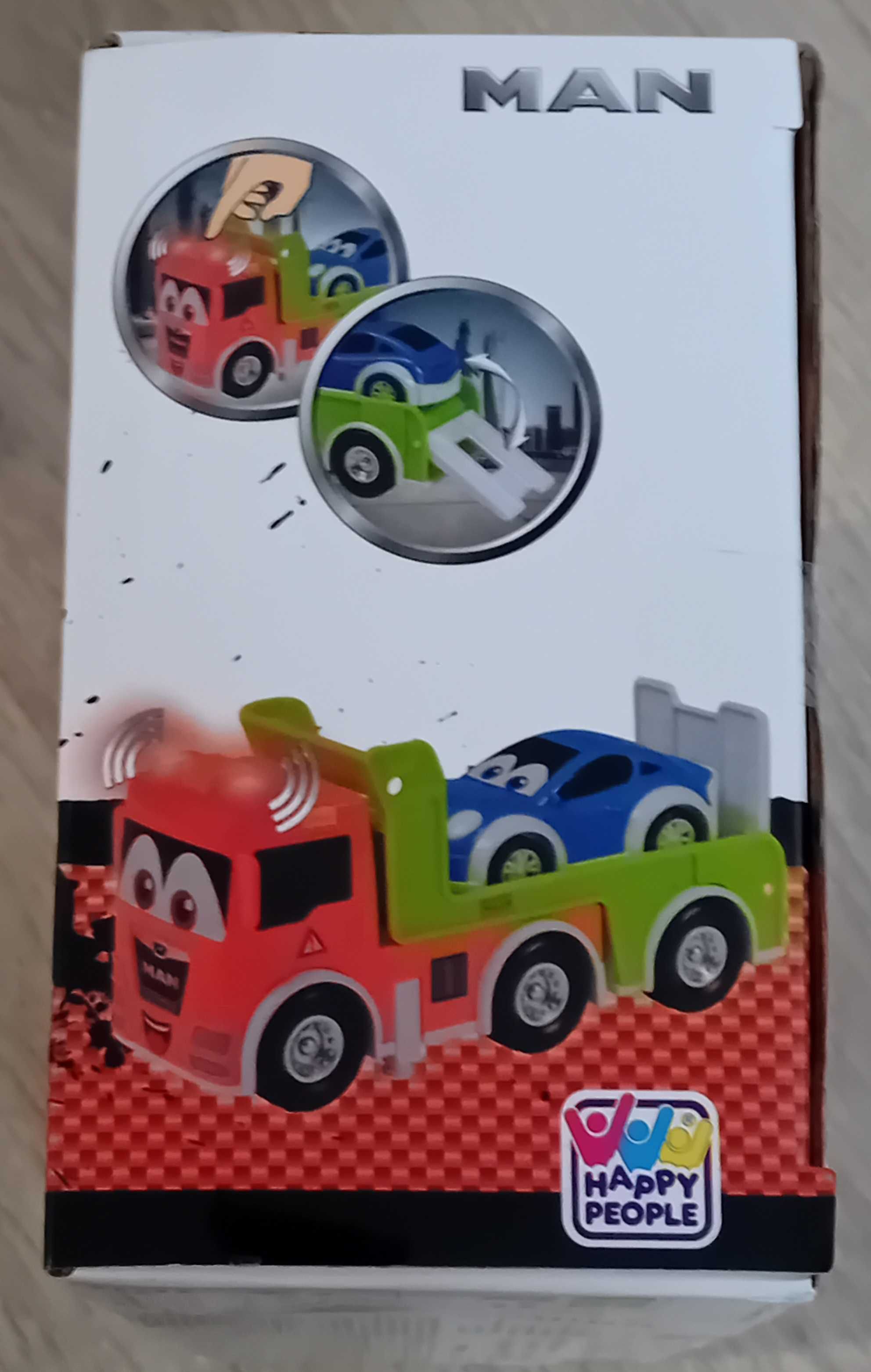 Zestaw autek dla malucha Happy People, ciężarówka z światłem