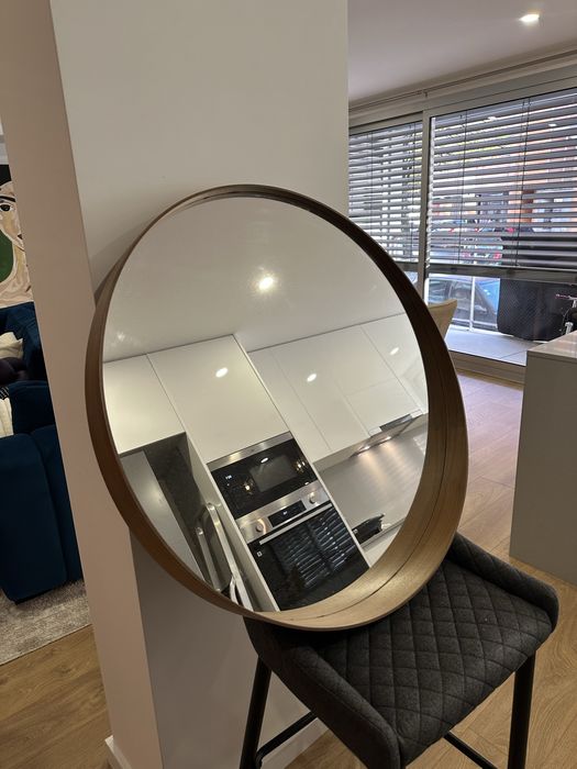 Espelho chapa de carvalho 80 cm Stockholm