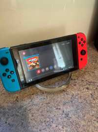 Nintendo Switch + Joy Con, Dock, etui, zasilacz, karta 64GB