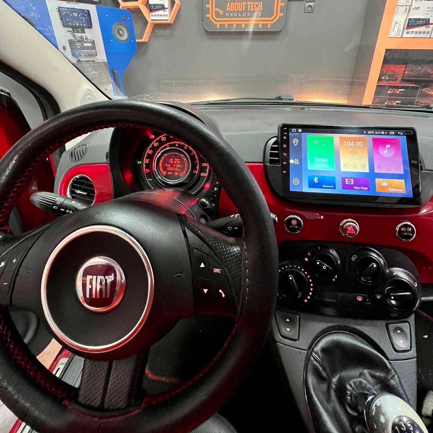 (NOVO) Rádio 2DIN • FIAT 500 (Desde 2007 a 2015) • ABARTH • Android