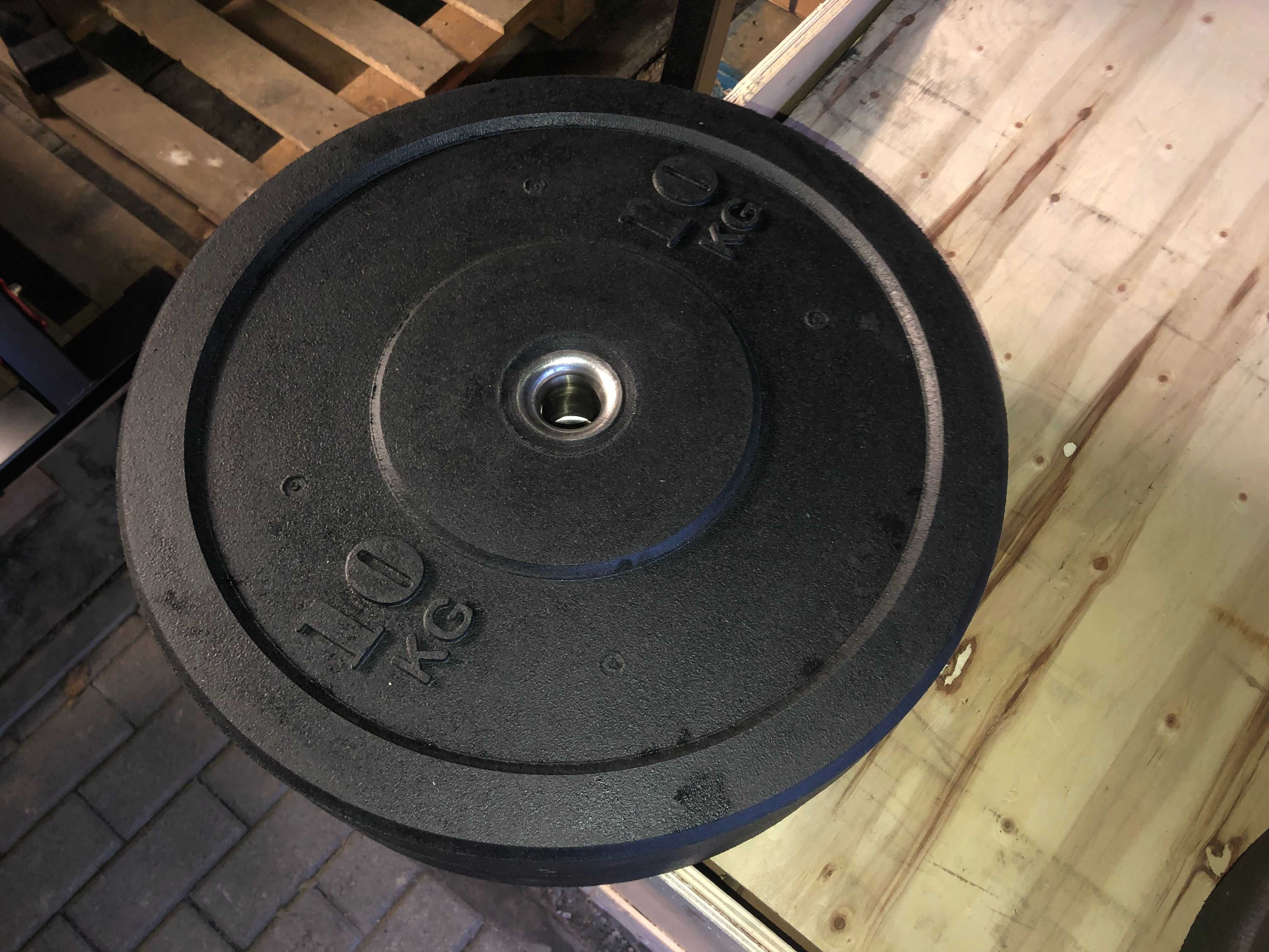 Bumper Obciążenie Gumowe 2x10kg Crossfit 45cm 31mm na zwykłe gryfy