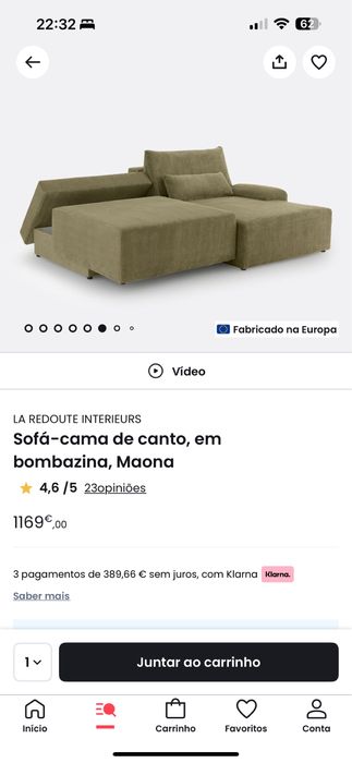 Sofá novo da La Redoute