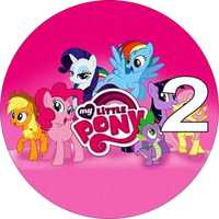 Opłatki na tort MY LITTLE PONY + własny tekst (1)