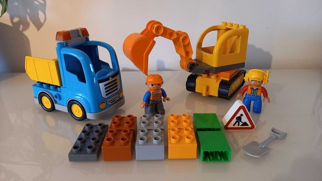 Lego Duplo 10812 ~ Plac budowy ~ koparka wywrotka figurki stan bdb