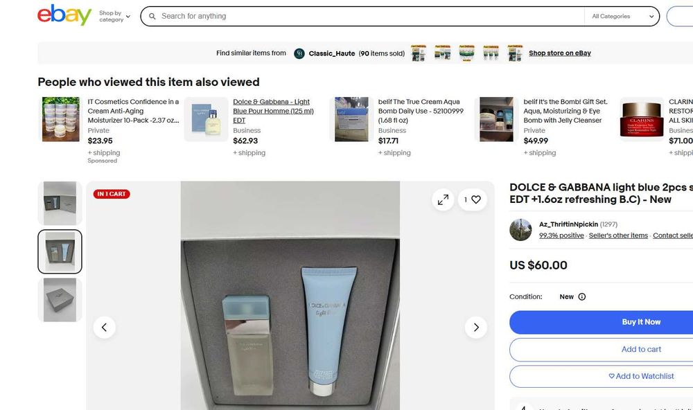 ОРИГИНАЛ! Набор dolce & gabbana light blue 25 ml + крем для тела