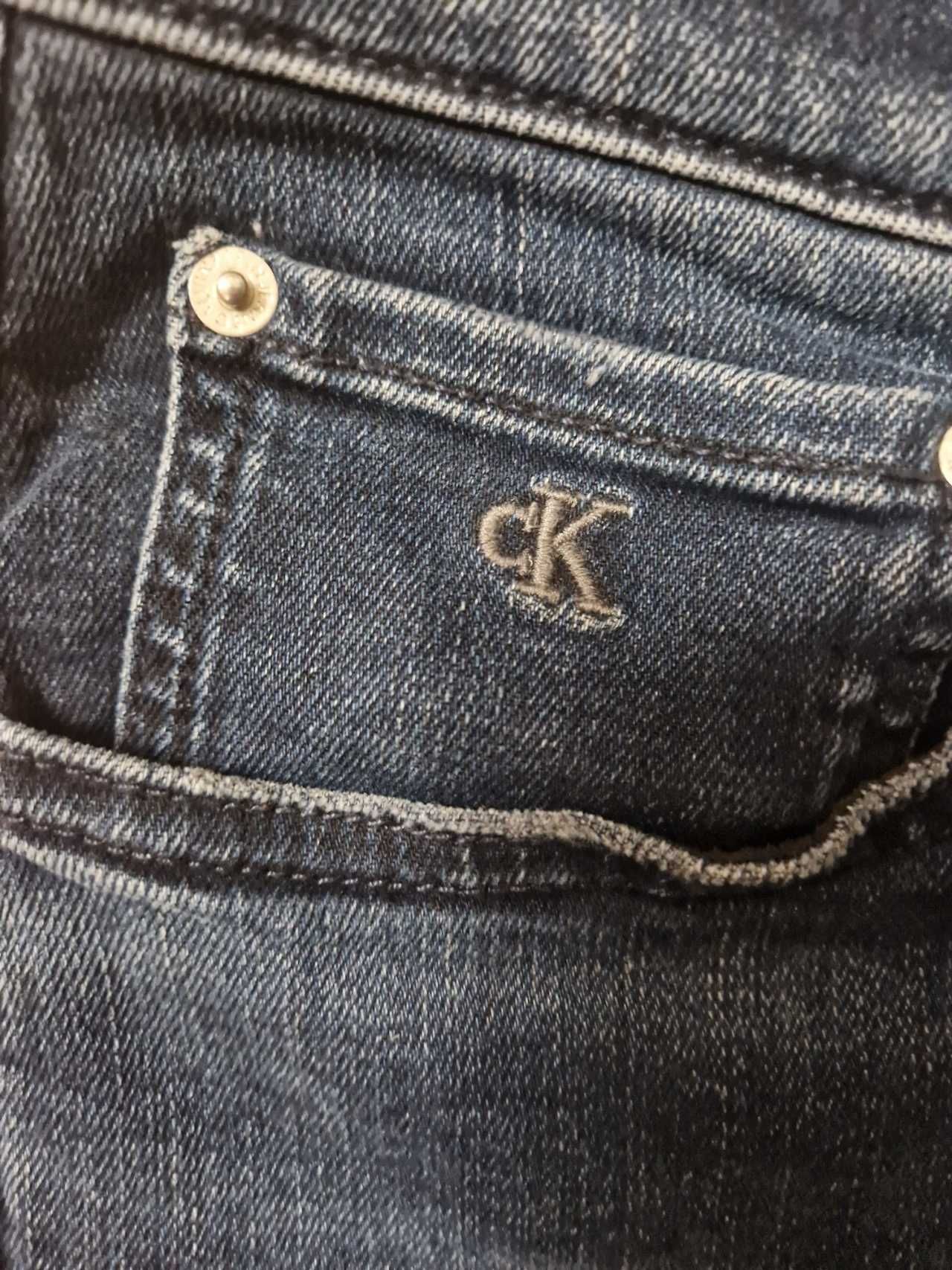 Spodnie Calvin Klein jeans granatowe, oryginalne