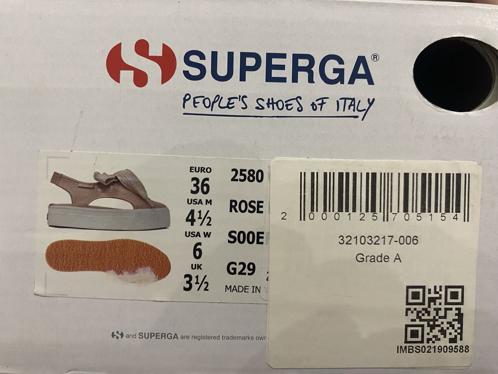 Superga 36 тапки босоніжки