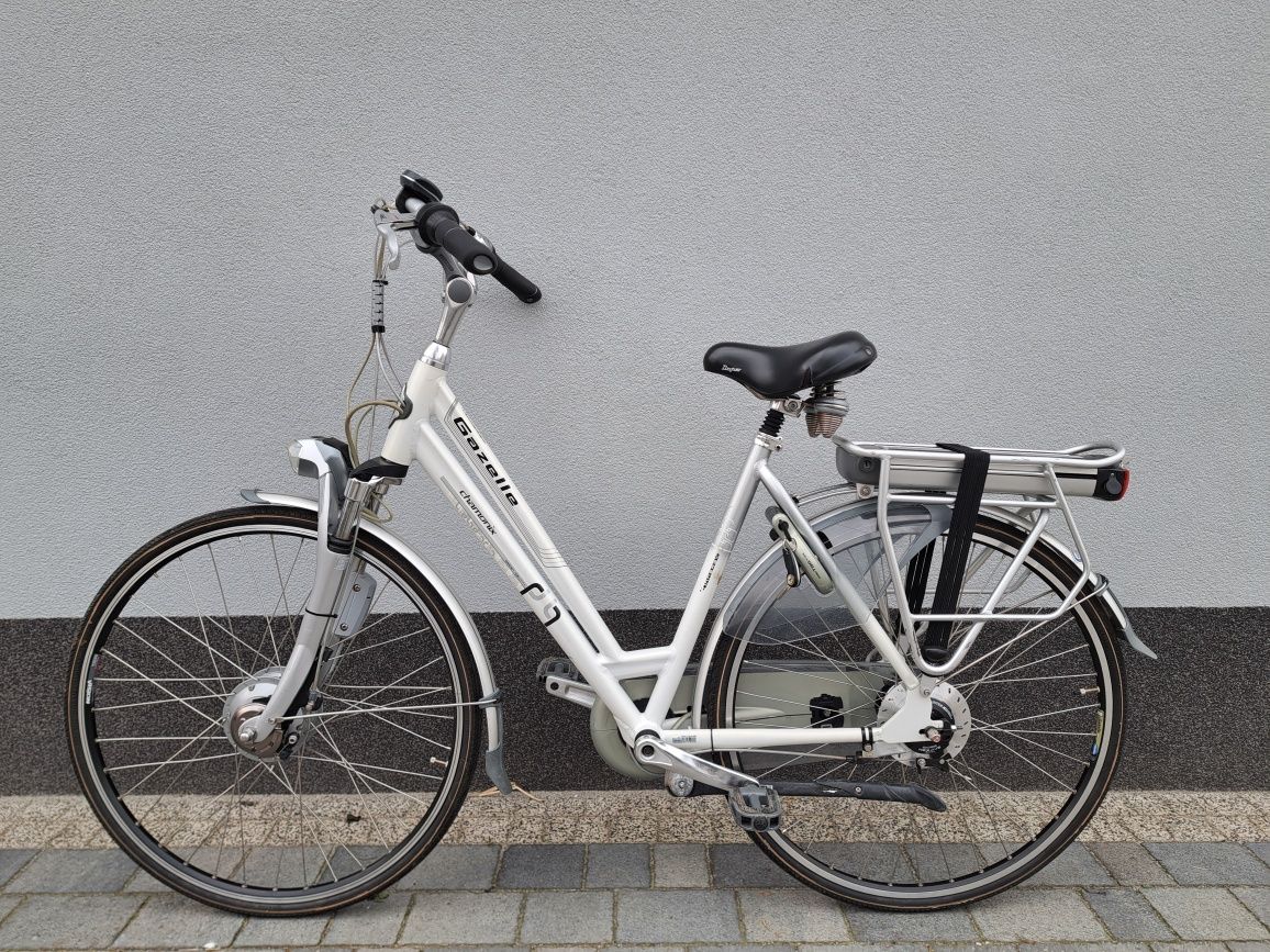 NOWA BATERIA Rower Elektryczny Gazelle Chamonix damski biały 36V M 53
