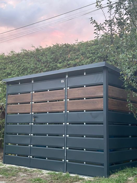 Wiata na śmieci. Pomieszczenie na śmieci. Wiatka śmietnikowa