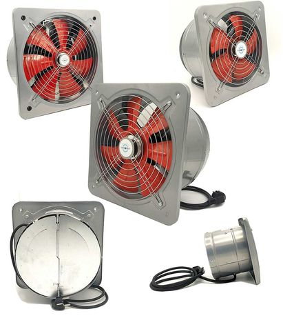 Вентиляторы настенные НОК с обратным клапаном 150-400 мм