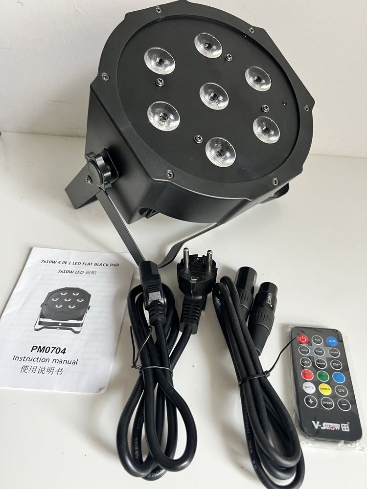 Nowe 12 x Par Led 7x10W RGBW pilot flat