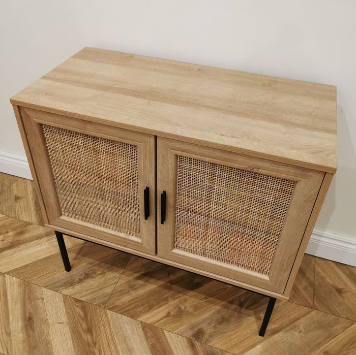 Beliani Szafka PASCO kolor Jasnobrązowy BOHO RTV Sypialnia Salon Łaz