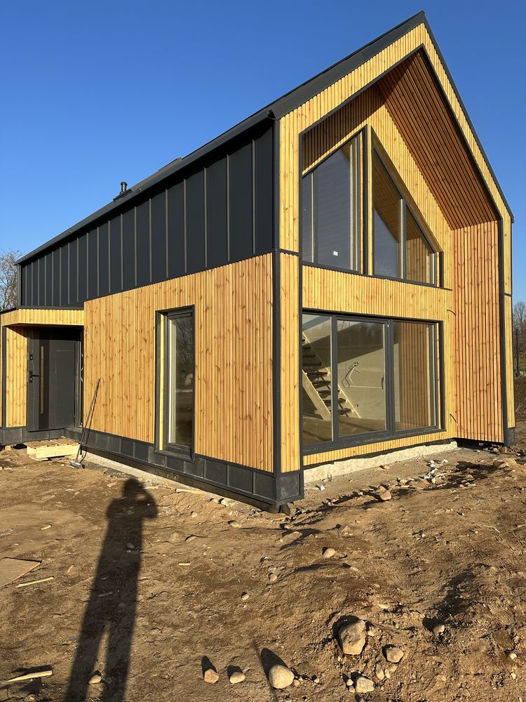 Nowoczesna Stodola / 105m2 (70m2 zabudowy na zgloszenie) Dom drewniany