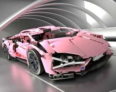Lamborghini Sian Różowe - Klocki Lepin Technic + GRATIS