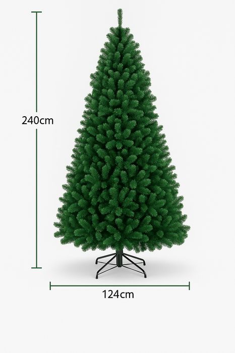 Choinka Premium,sztuczna  240 cm – gęsta, elegancka i zachwycająca