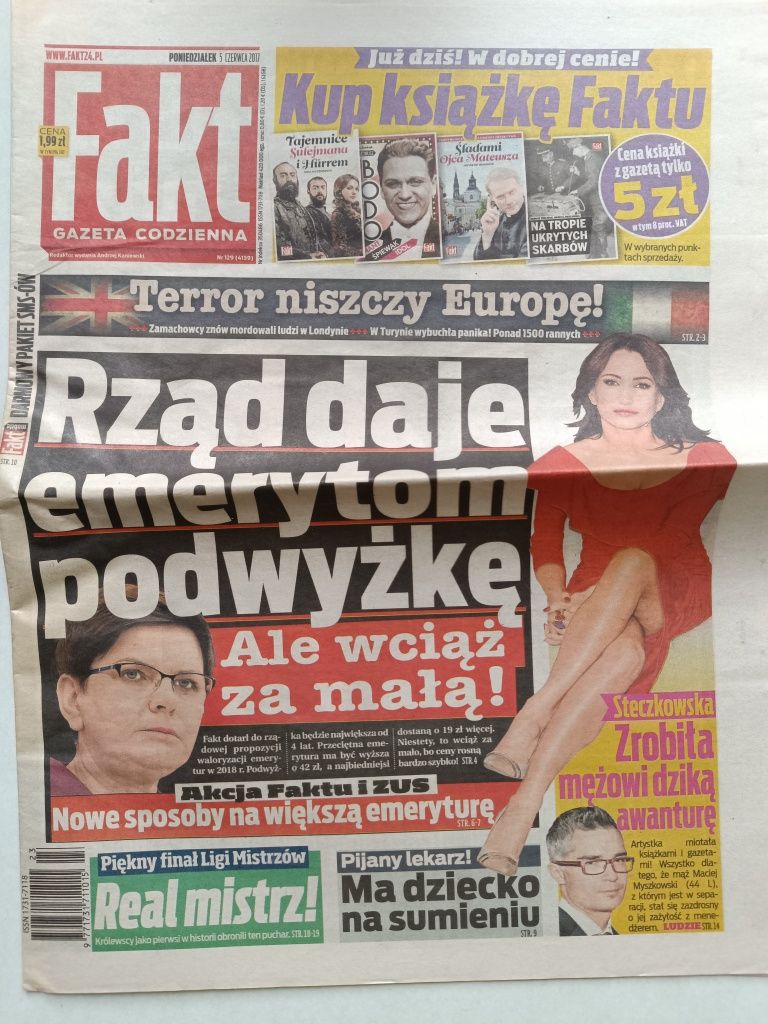 Fakt gazeta codzienna nr 129 z 5 czerwca 2017
