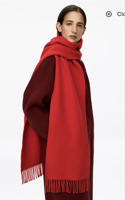 Шарф червоний вовна новий &other stories